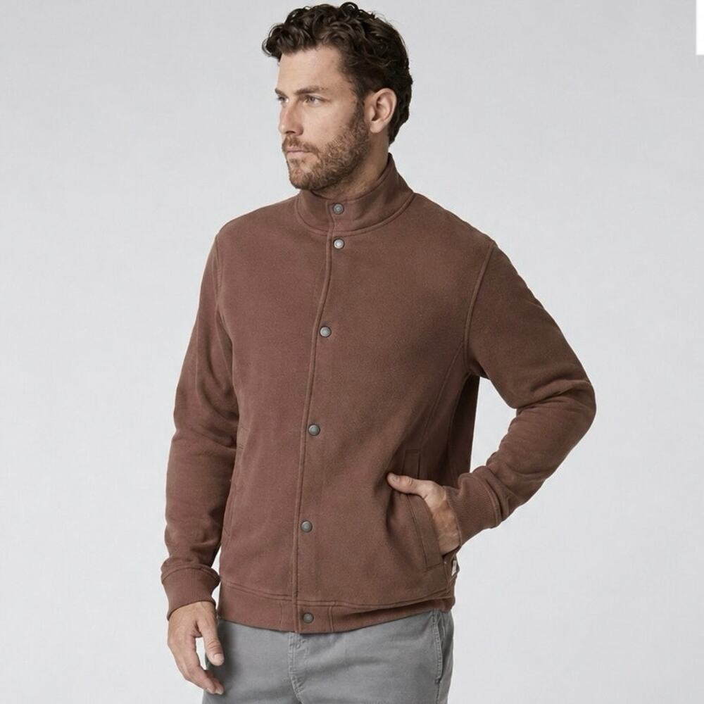 Vuori seaside jacket snap button fleece large